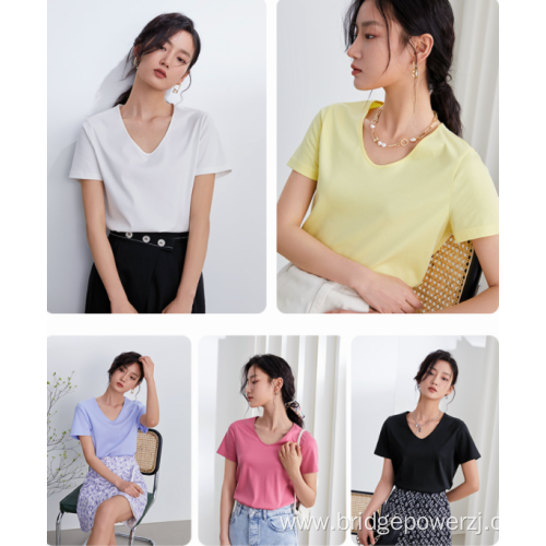 New product solid casual slim women sexy polo shirts